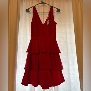 Charlotte Russe Red Tiered Mini Dress – Size S (NWT!)